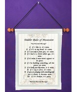 Toddler Rules of Possession - Personalized Wall Hanging (1022-1) - $19.99