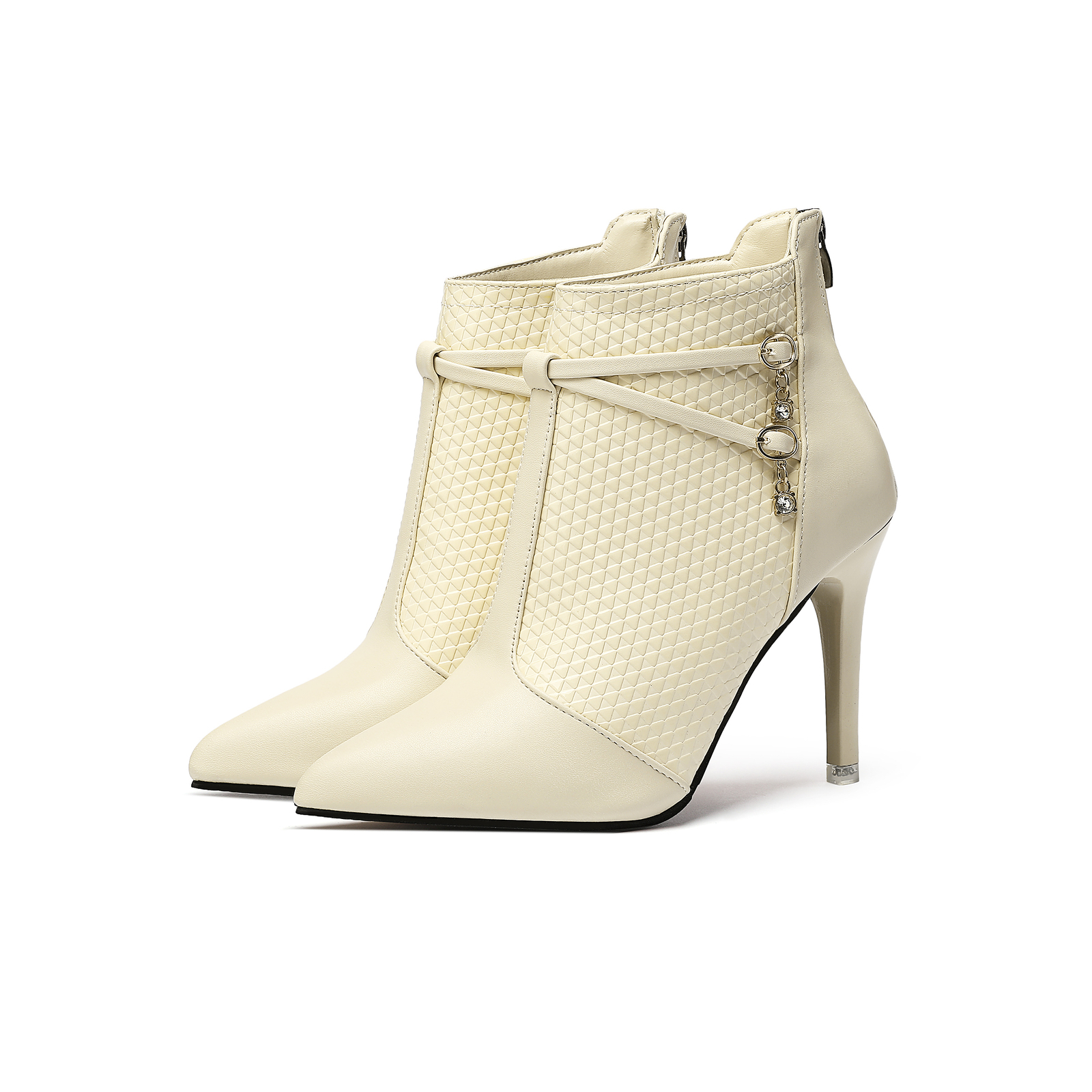 Women Boots 9.5cm High Heel Fashion Boots 42 Large Foot Bare Boots