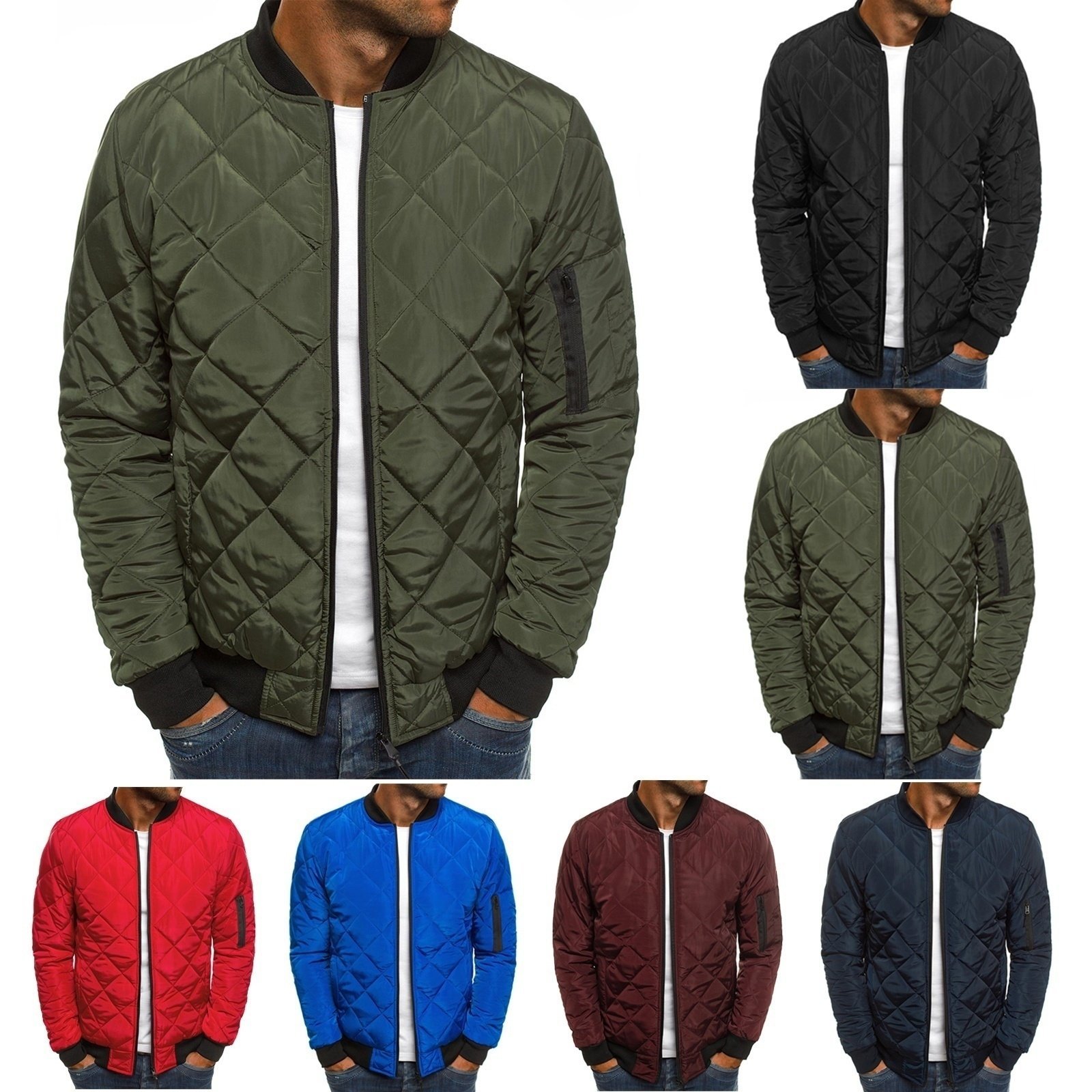 6 Colors Plus Size S-3XL Autumn and Winter Men Puffer Jacket - Men's ...