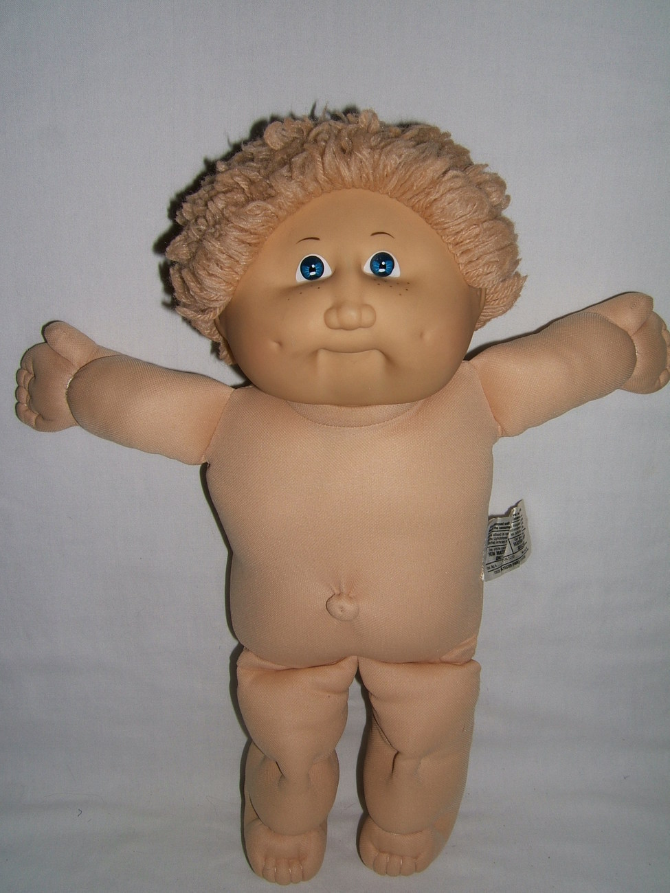 black cabbage patch doll with yarn hair