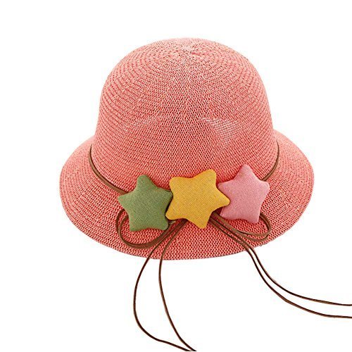 George Jimmy Children's Straw Hat Baby Girls Hat Sun Hat Beach Hat Bucket Hat, C