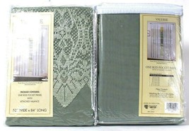 2 Count United Valerie 52" X 84" Sage Rod Pocket Panel With Attached Valance
