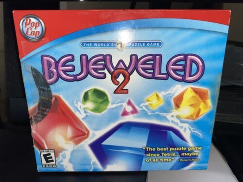 Primary image for Bejeweled 2 PC Puzzle Game New/Sealed PopCap Games Hard to Find Retail Version