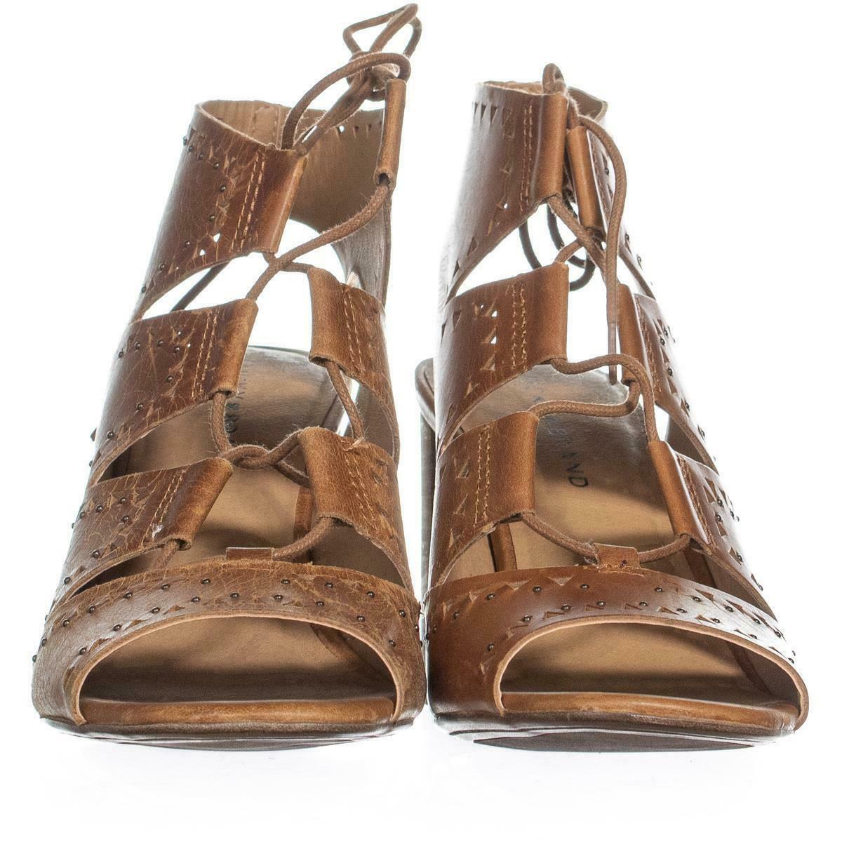 Lucky Brand Tafia Lace Up Gladiator Sandals 243, Cafe, 10 US - Sandals & Flip Flops