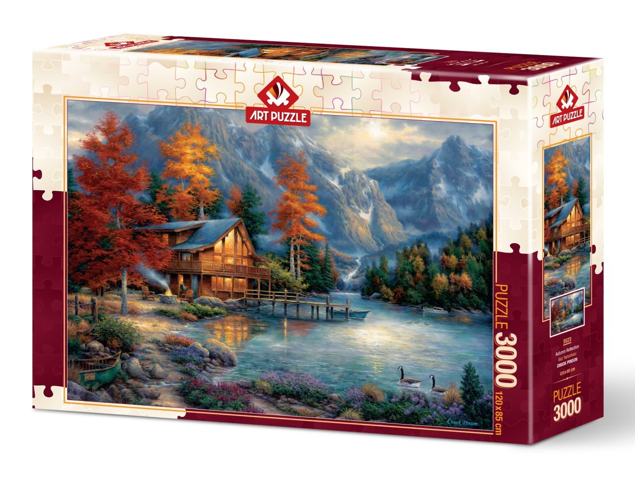 NEW Art Puzzle Jigsaw 3000 Pieces Tiles "Autumn Reflections" by Chuck