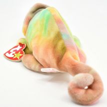 1997 TY Beanie Baby Original Rainbow Tie-Dye Chameleon Plush Beanbag Toy Doll image 3