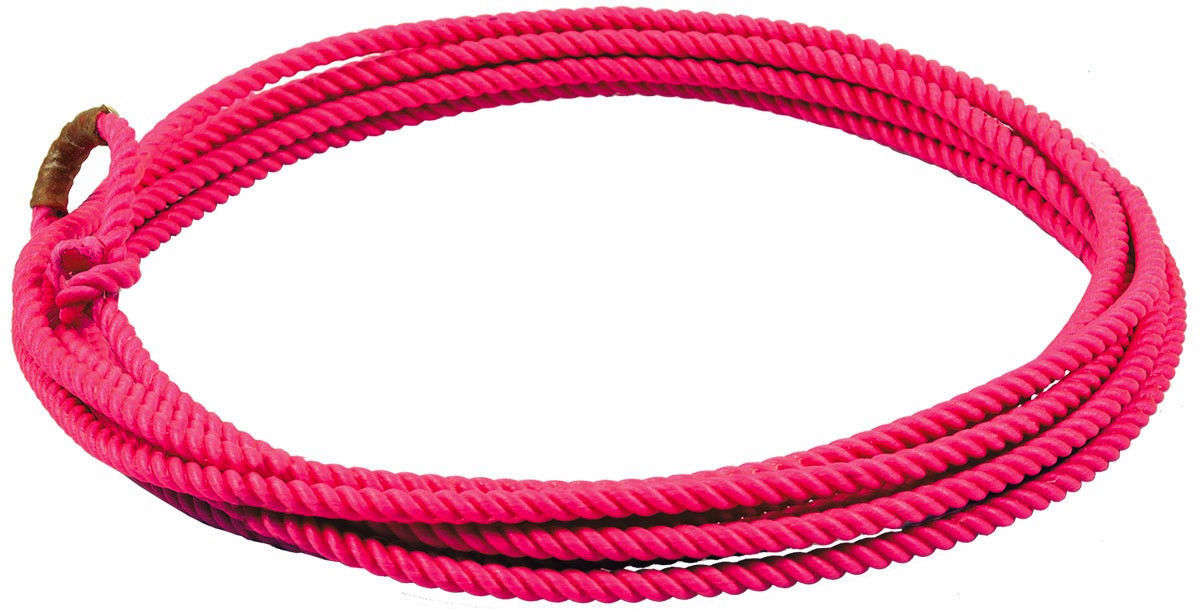 Pink 20 ft jr kids little looper rodeo youth roping rope western lasso