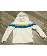 Nike ACG Fitstorm Winter Jacket White Womens Medium Retro Blue Yellow St... - $42.53