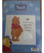 Winnie the Pooh Counted Cross Stitch Kit P is for Pooh New - $16.95