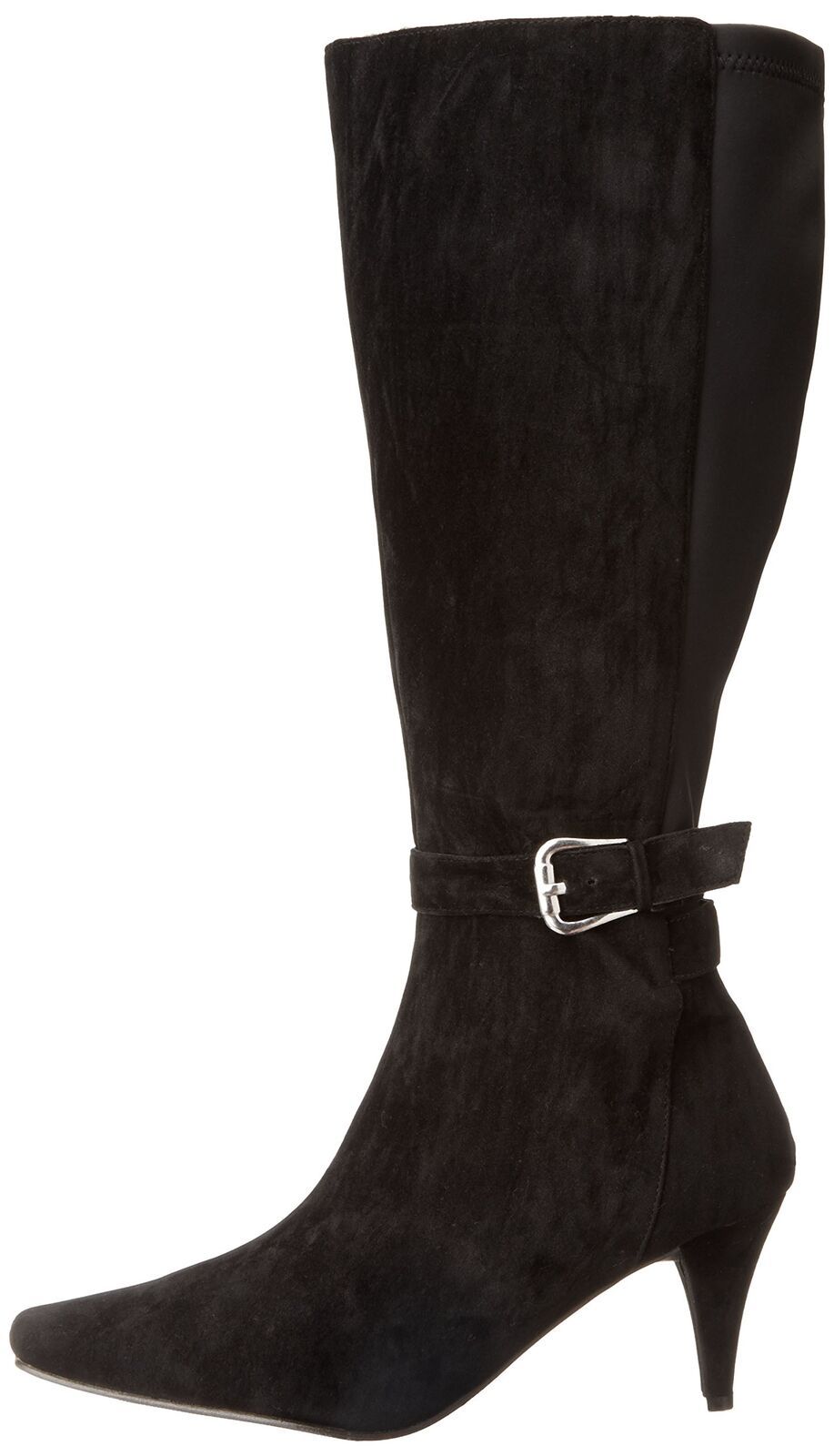 Annie Shoes Women's Valetta Boot Black Velvet Suede/Black Stretch 7 C ...