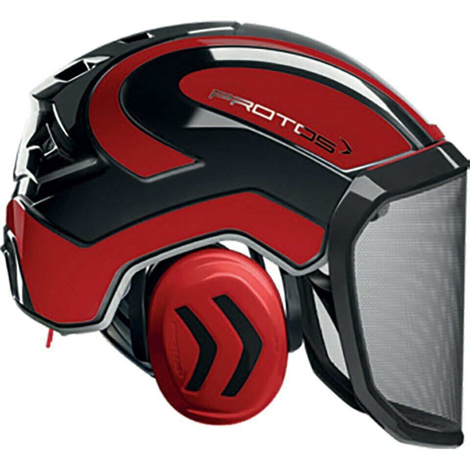 PROTOS HELMET RED AND BLACK Pfanner Protos Integral Arborist Helmet
