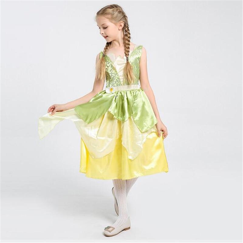 Fancy Girls Elf Princess Costume Halloween Kids Cosplay Dress Unisex