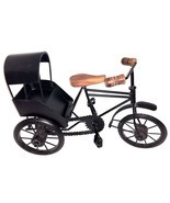 Christmas Three Tier Rickshaw Ornamental Iron Bicycle Desktop Garden Col... - £31.49 GBP
