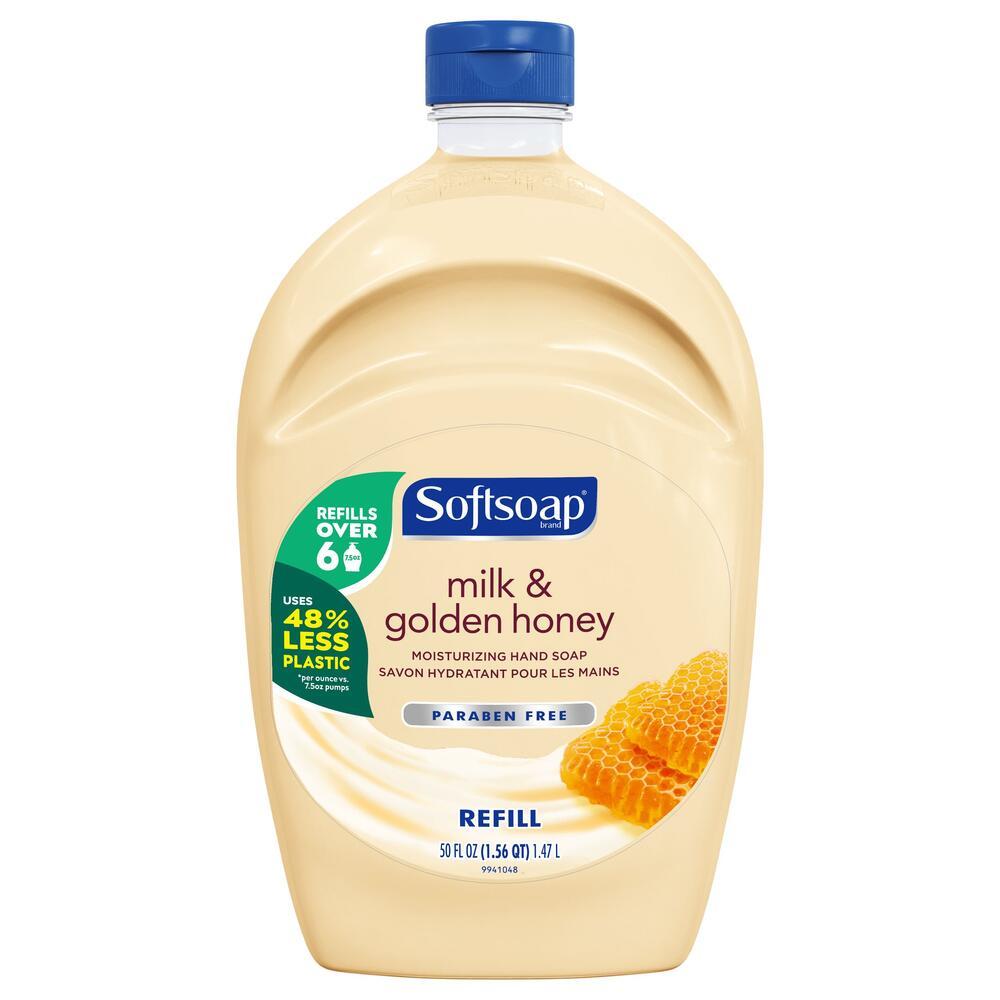 2 Bottles Milk & Golden Honey Moisturizing Hand Soap Refill - 50 oz/bottle