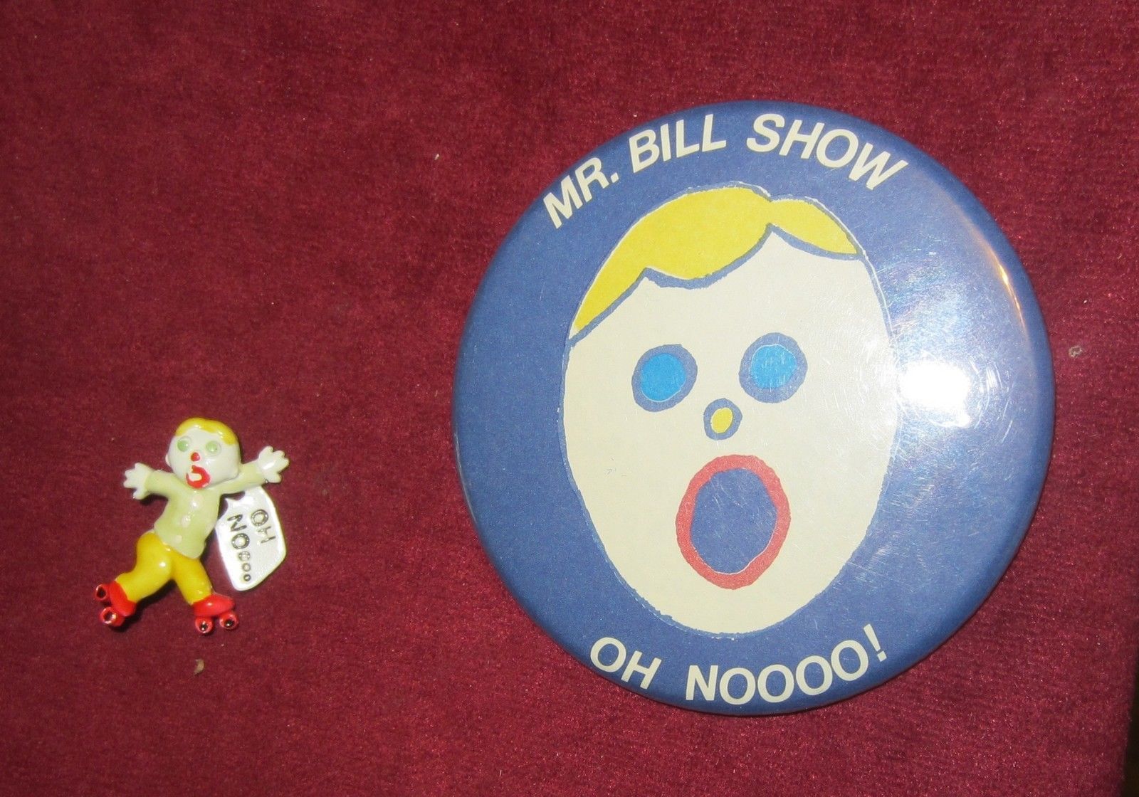 Vintage Mr Bill Show Button Pins Saturday Night Live Oh Noooo