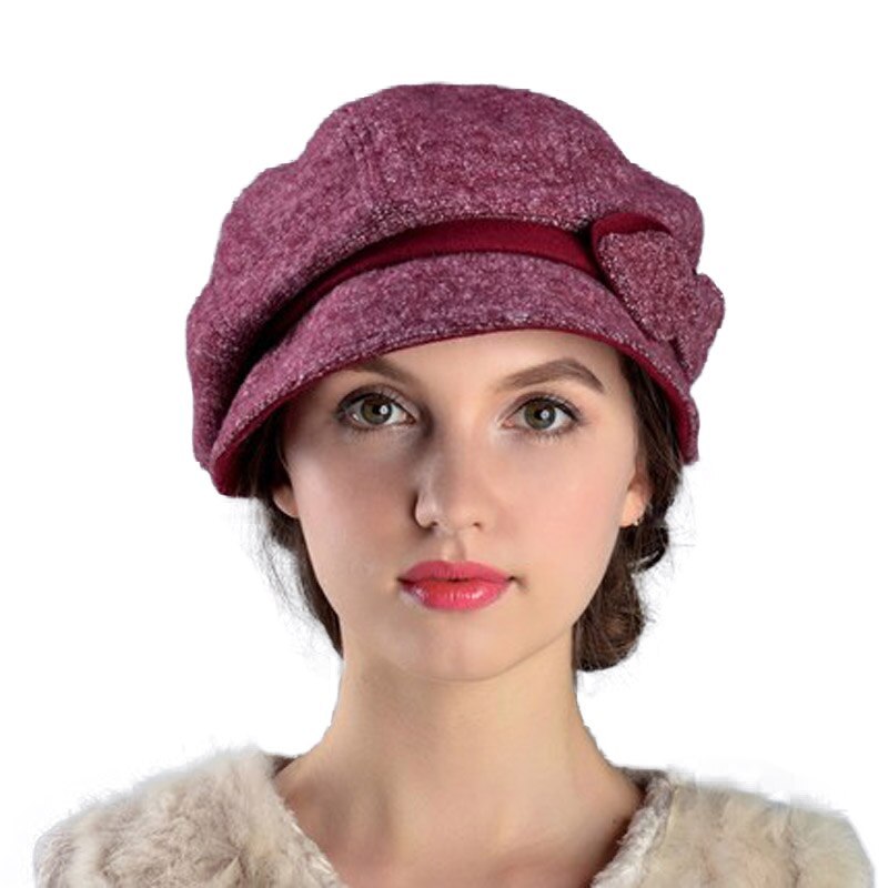 FS Wool Hats Women Winter French Beret Felt Fedora For Church Lady Hat ...