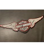Harley Davidson Cast Iron Wings Plaque 15" L by 5" H, ManCave Decor, Motorcycles - $34.99
