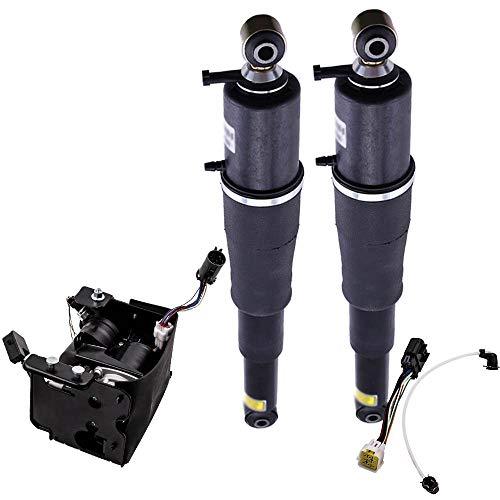 Pair Rear Air Shocks Suspension Strut + Air Compressor for Chevy Tahoe Suburban Car & Truck Parts