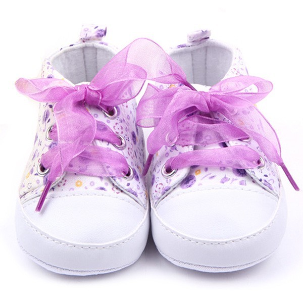 (purple size 1)Newborn 012 Months Toddler Baby Girls Crib Shoes Soft Sole Anti Baby Shoes
