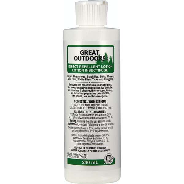 Great Outdoors Insect Repellent Lotion 3 x 240ml 30% Deet 6 hr Protect Canada