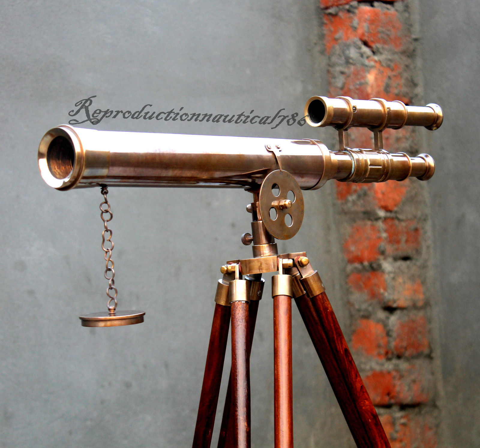 Antique Solid Brass Scope Vintage Spy Glass Maritime Telescope With