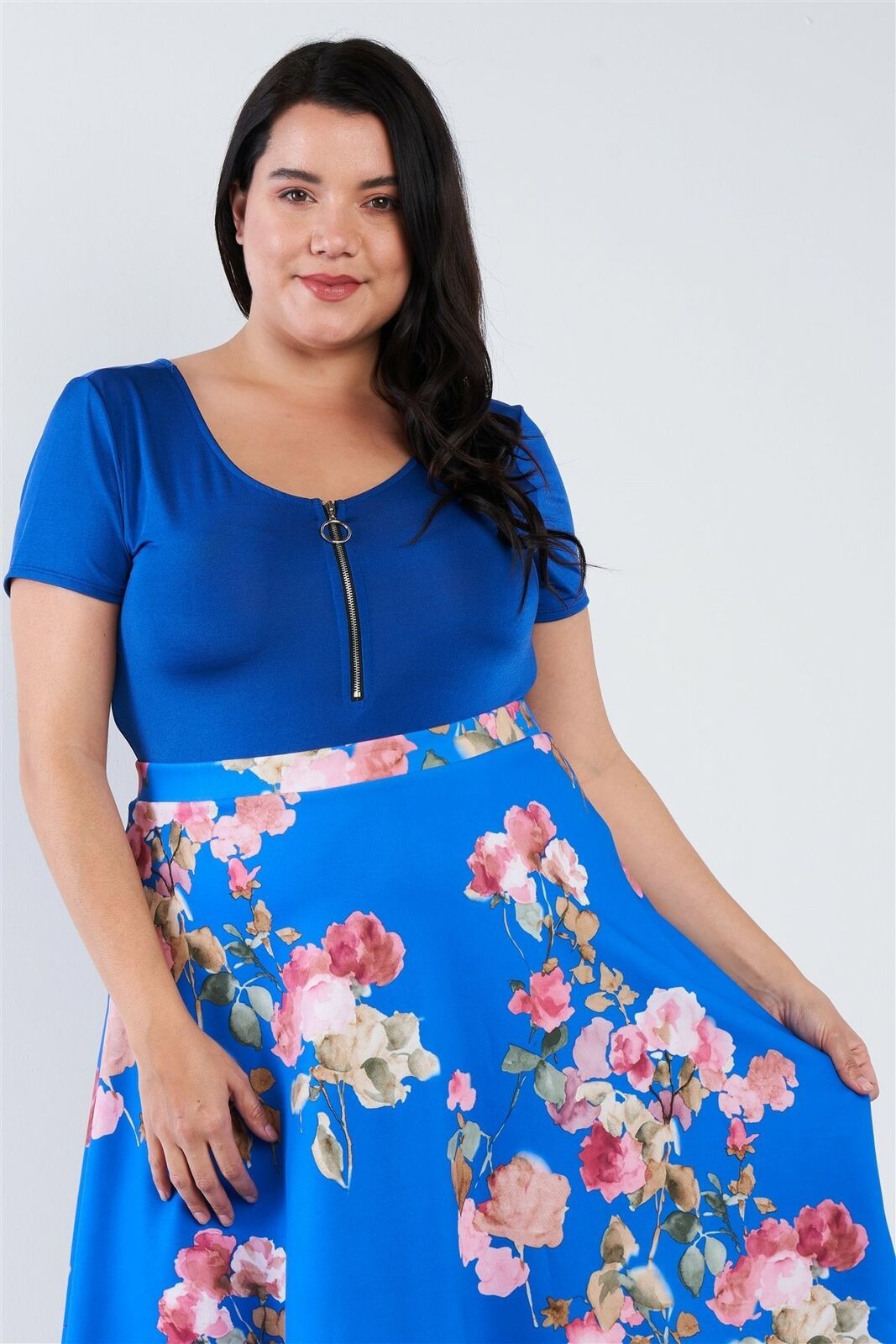 Plus Size Royal Blue Bodysuit Sleepwear & Robes