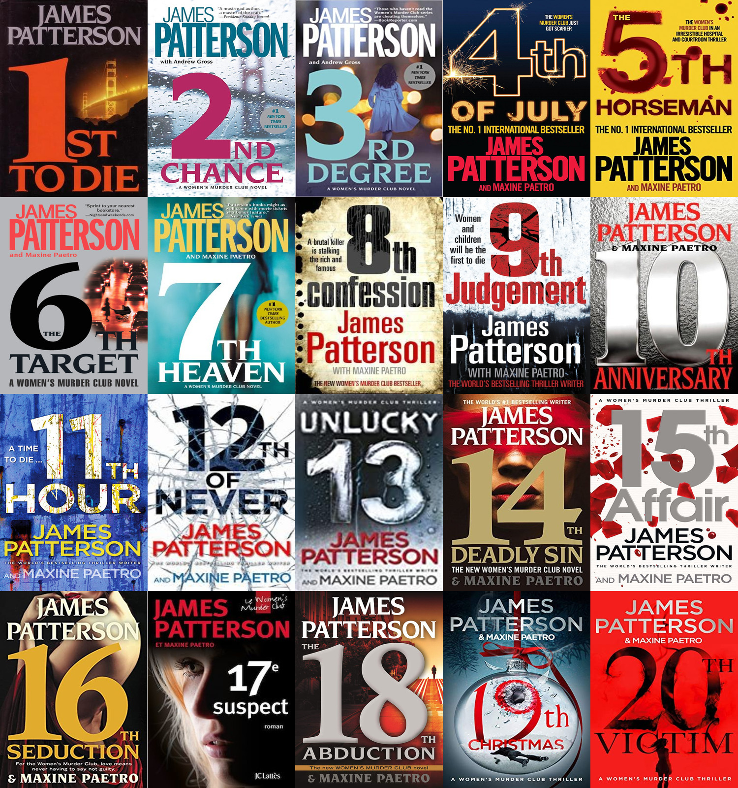 The WOMEN'S MURDER CLUB Series By James Patterson (21 Audiobooks ...