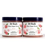 2 Count Dr Teal&#39;s 19 Oz Rose Essential Oils Shea Butter Exfoliating Suga... - $36.99