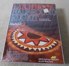 WonderArt Latch Hook Half Round Rug Kit 17x34 #4683 Columbian--FREE SHIP... - $29.58
