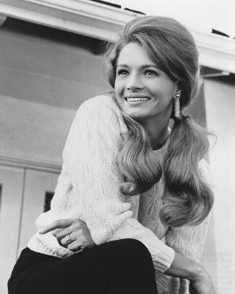 Angie Dickinson smiling in sweater on set 1969 Young Billy Young 16x20 ...