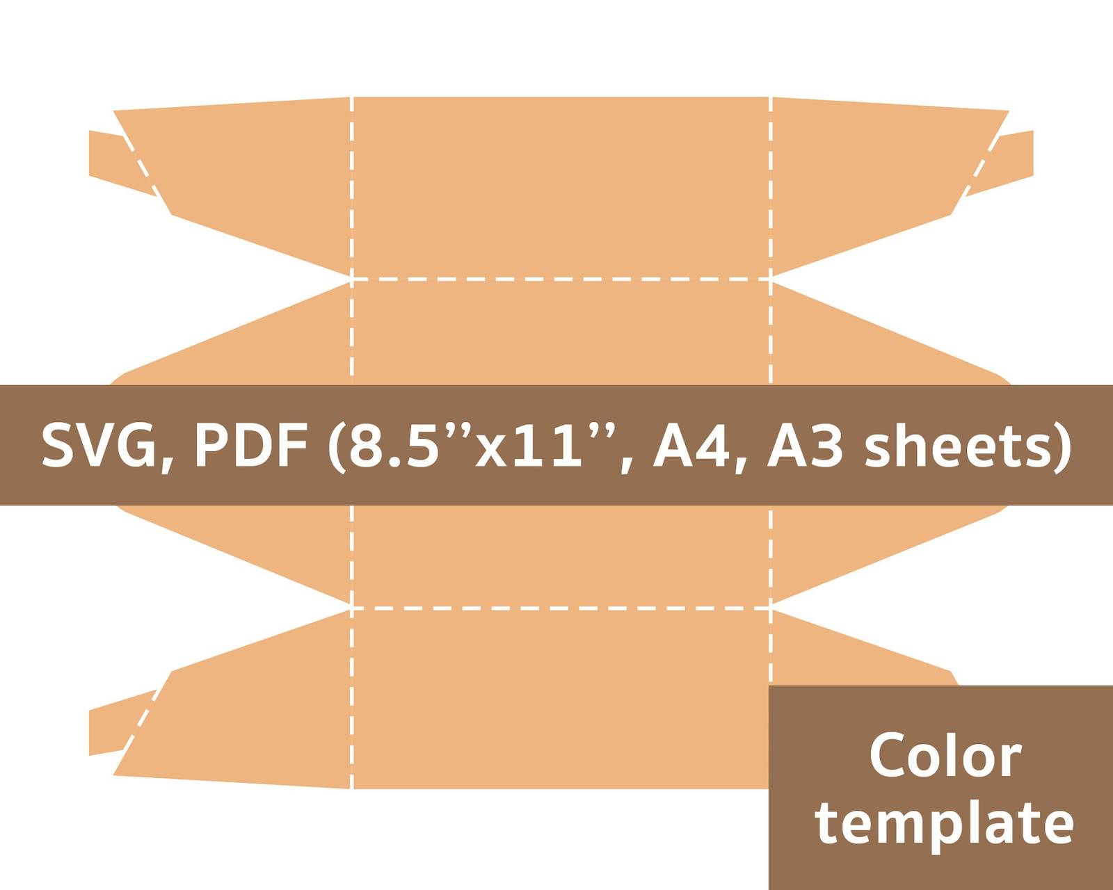 Paper tray template, cookie tray, snack and similar items