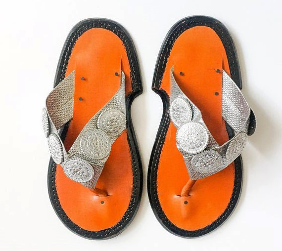 Handmade Men's Traditional Leather Slippers Ghanaian Men's Shoe Sandals Slipper