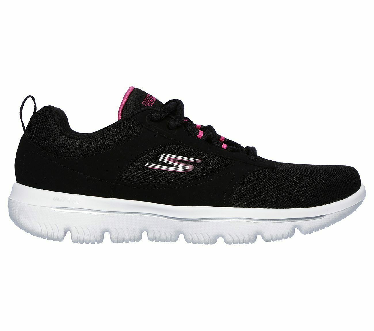 skechers go walk black pink