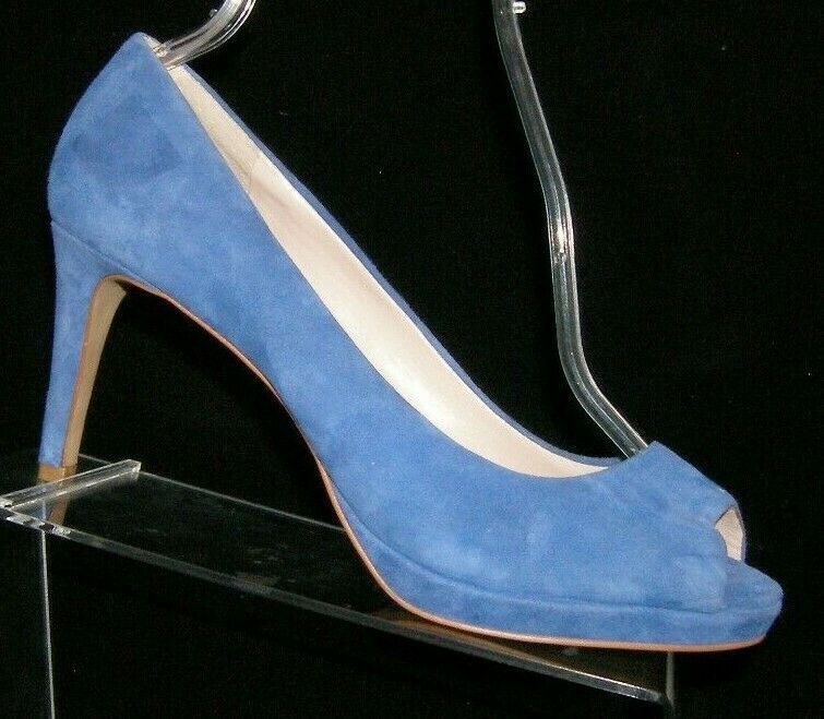 vince camuto blue suede heels