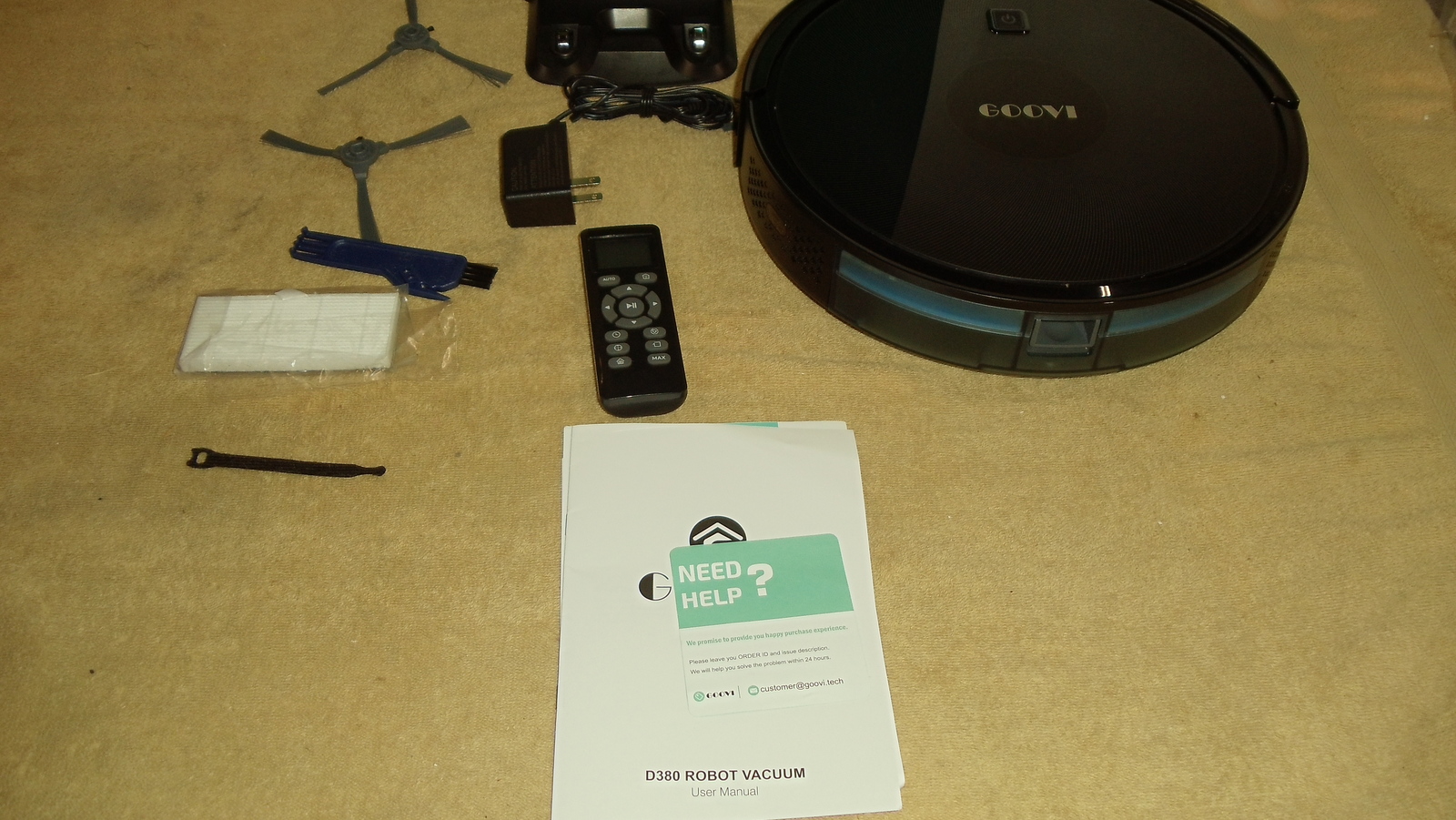 GOOVI Robot Vacuum, D380 1600Pa Wi-Fi Robotic Vacuum Cleaner (Slim
