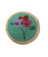 You Make My Heart Soar Rubber Stamp Love Balloon Couple Circle Card Maki... - $3.00