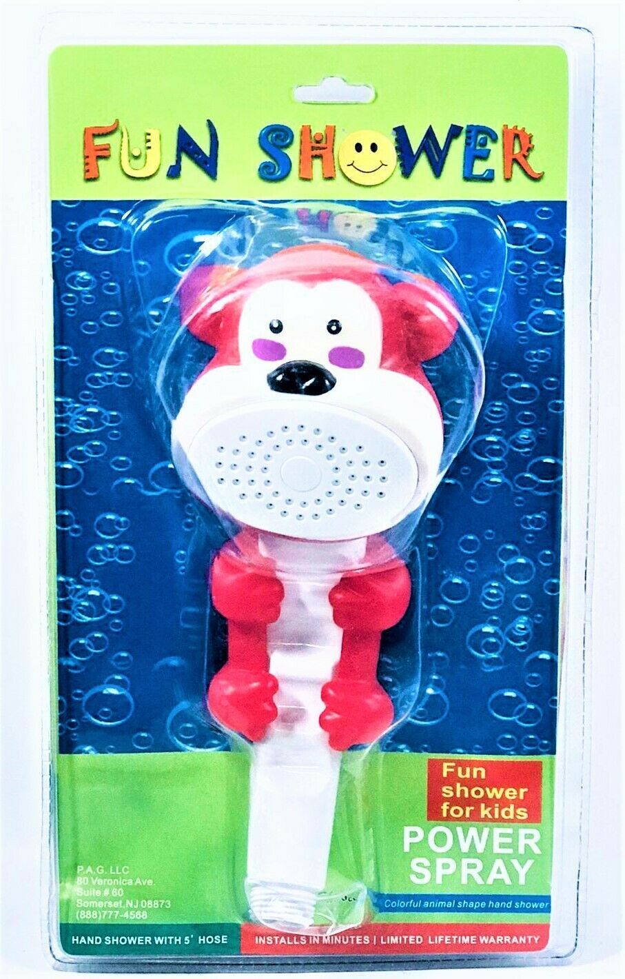 Fun shower power spray for kids-red