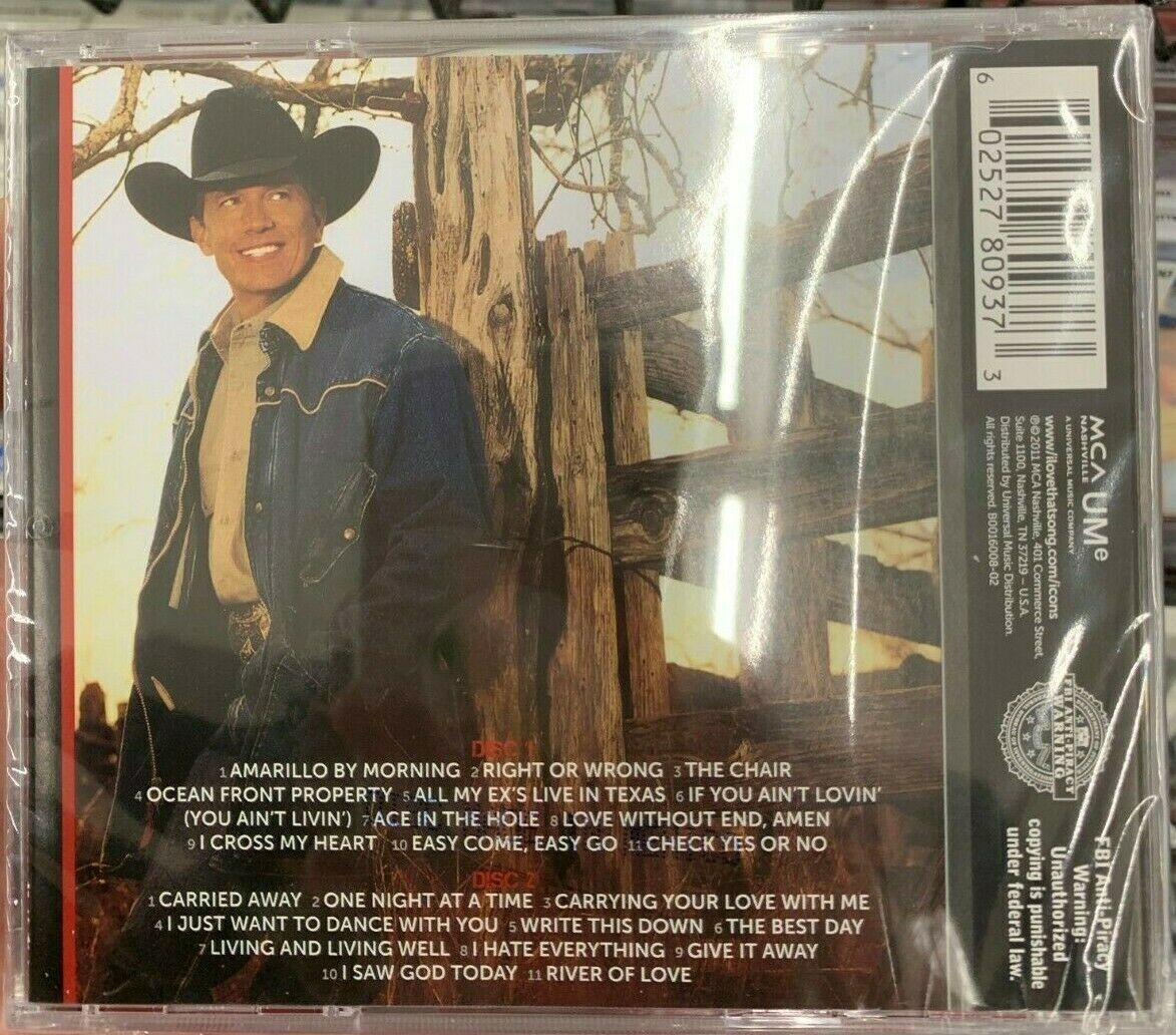 George Strait Icon Greatest Hits Vol.2 CD 2 Disc Carried Away, I Saw ...