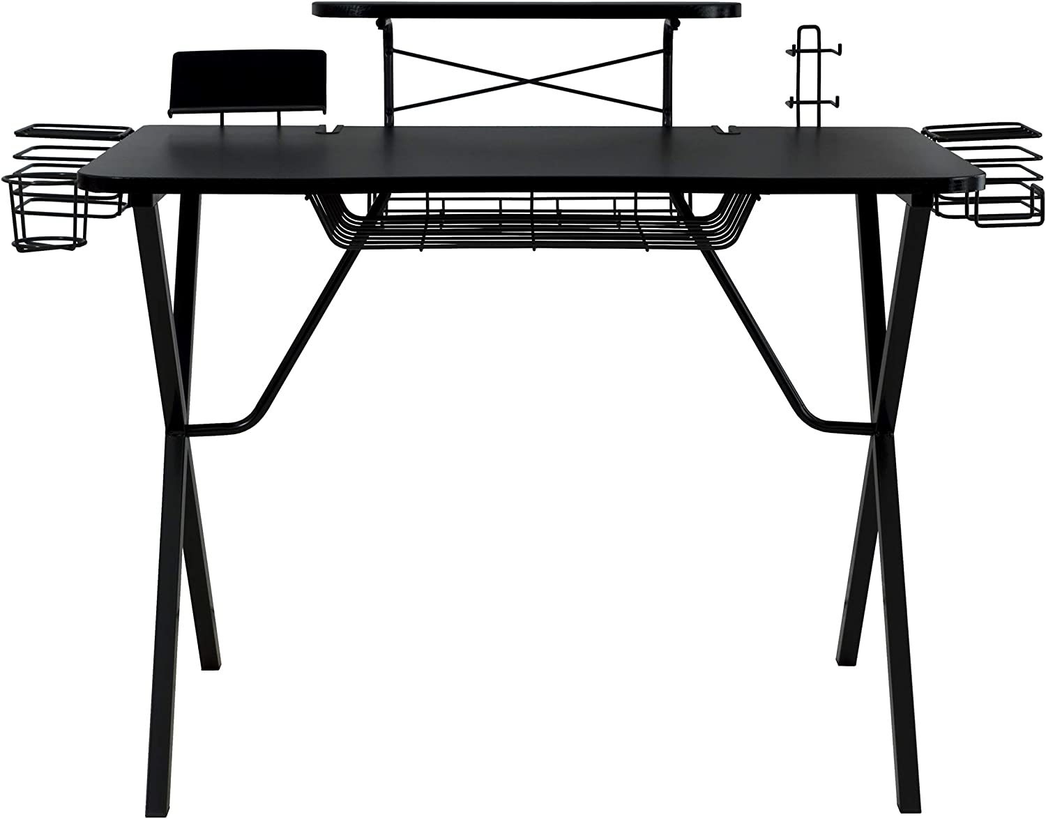 The Atlantic Gaming Desk Pro In Black Features A CarbonFiber Laminated