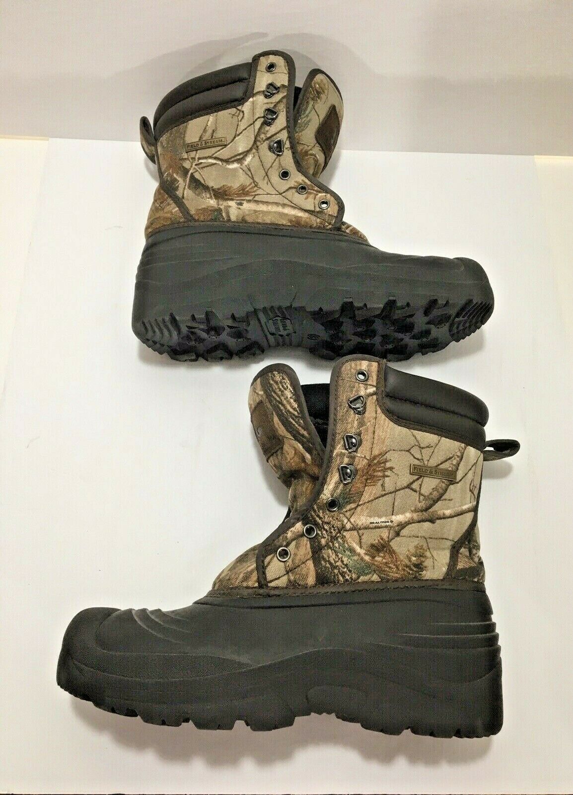 Field & Stream Mens Size 8 Thinsulate Insulated Real Tree Camo Boots ...