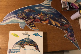 F.X.SCHMID Dolphin Dreams Marine Wildlife Puzzle 1000 pieces #98163 - $27.69