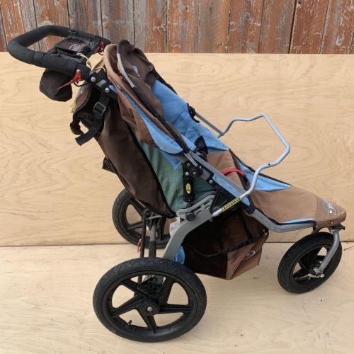 BOB Revolution SE Brown/Blue Single Jogging Stroller Strollers