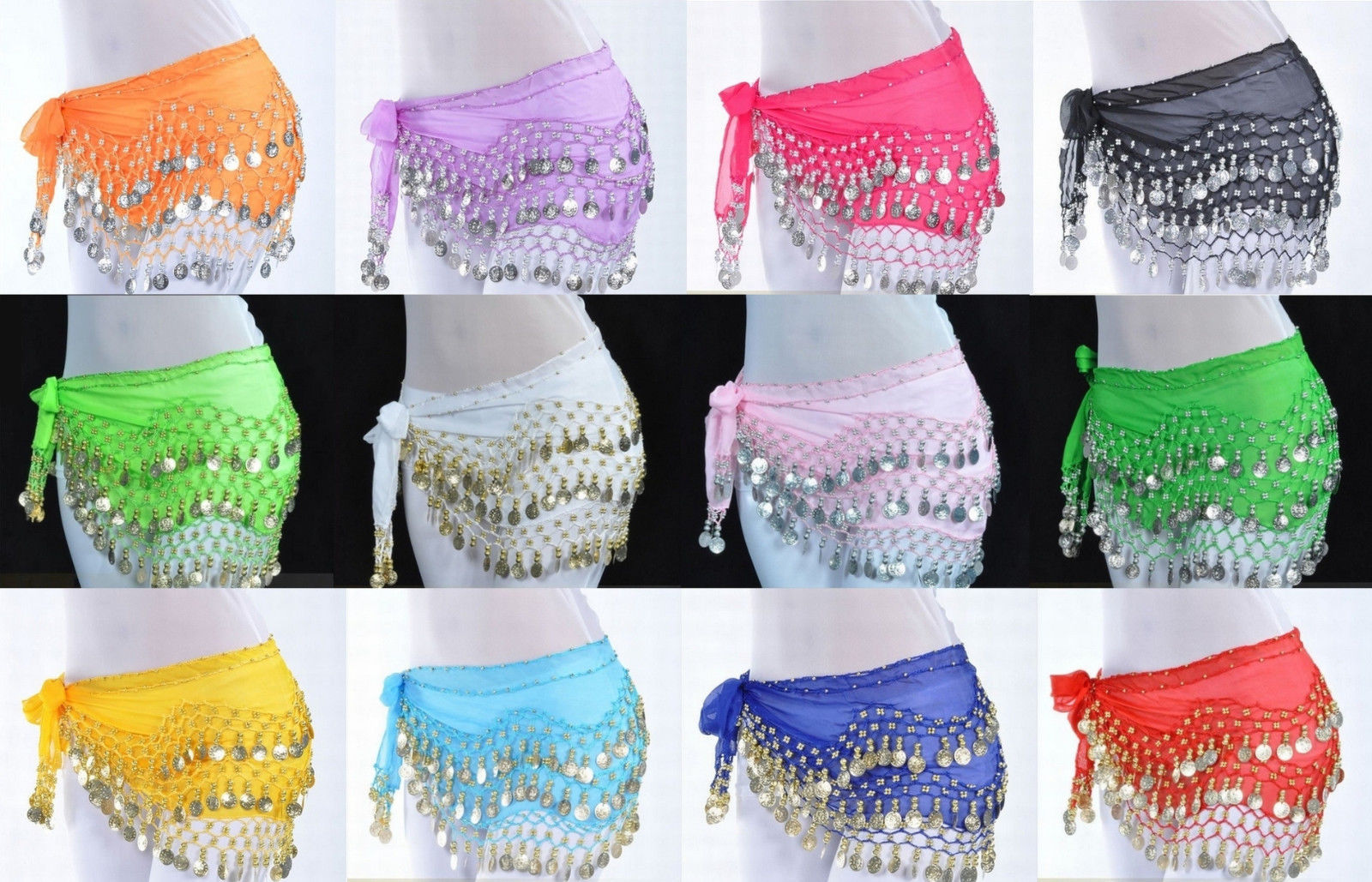 Wholesale 50 Handmade Belly Dance Hip Scarf BellyDance Coin Belts..PETITE STYLE