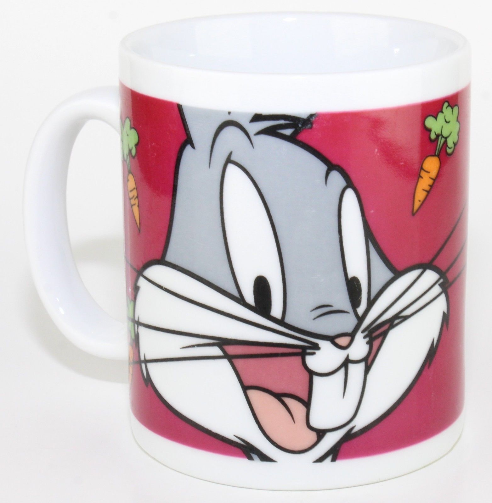 Lot of 4 Vtg 1992 LOONEY TUNES 3D Mugs Cups Coyote Bugs Bunny Taz Tweety