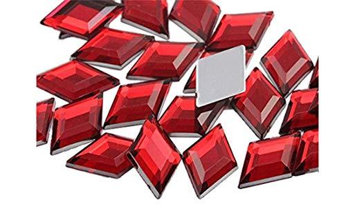 18x11mm Flat Back Diamond Acrylic Gems Pro Grade - 35 Pieces (Red Ruby H103)