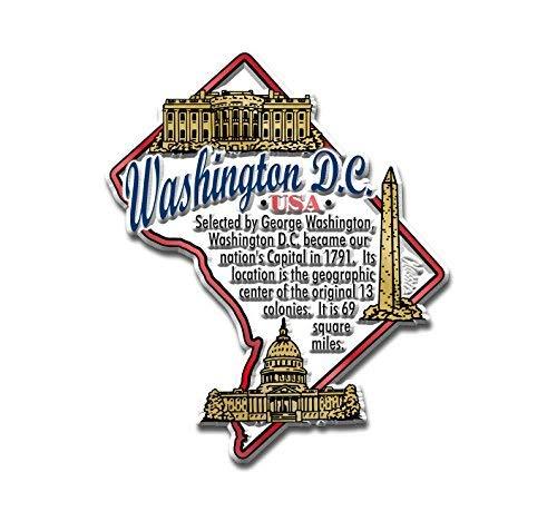 Washington, D.C. Information State Magnet by Classic Magnets, 2.9 x 3.5, Colle