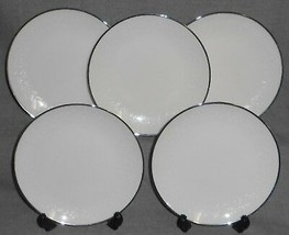 Set (5) Noritake Ivory China LORELEI PATTERN Dessert/B&amp;B Plates MADE IN ... - $29.69