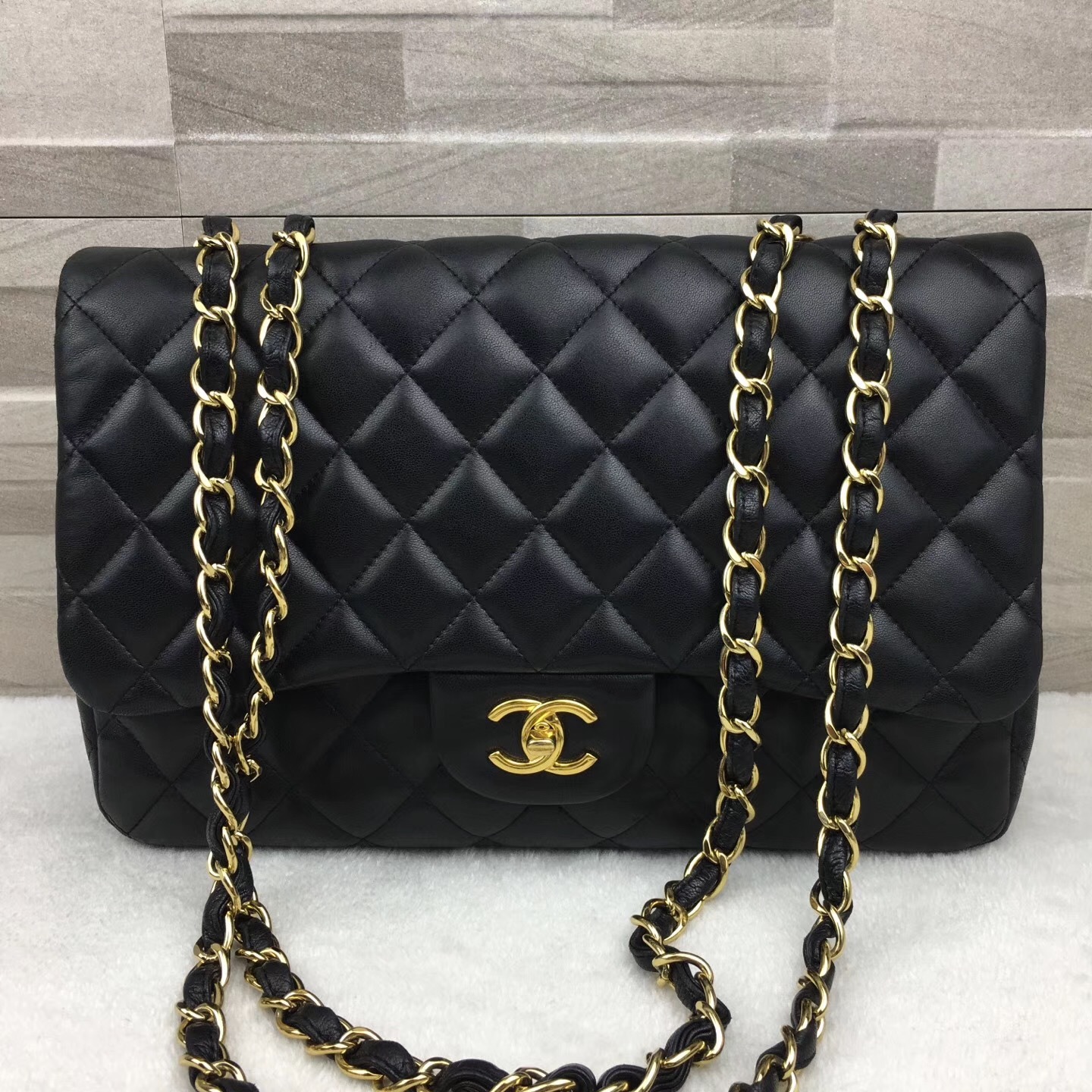 Chanel Large Classic Handbag Lambskin | IUCN Water