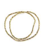 Electroplate Glass Beads 10 Strands gold Faceted 3 by 2mm  rondelle  76 - $8.07