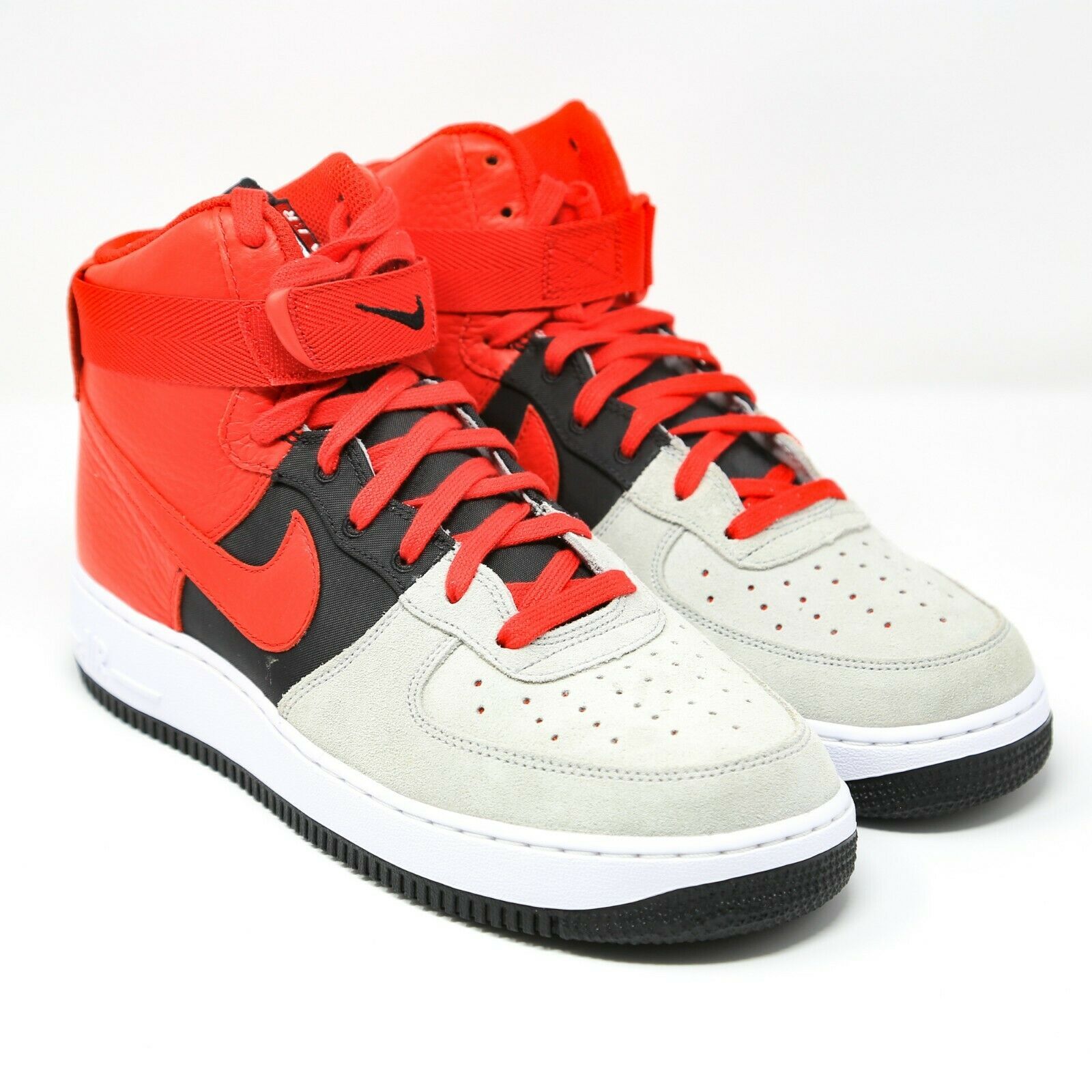 Nike Air Force 1 One Haute LV8 Gris Rouge Noir Sz 11 806403-007 Eur 45 ...